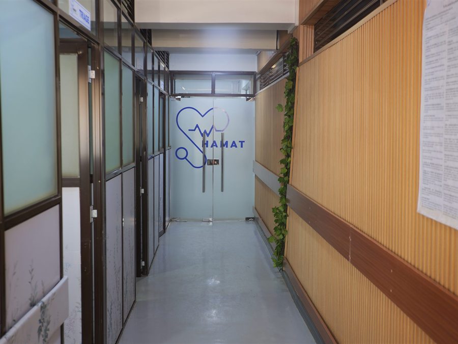 The main corridor leading to our clinics
