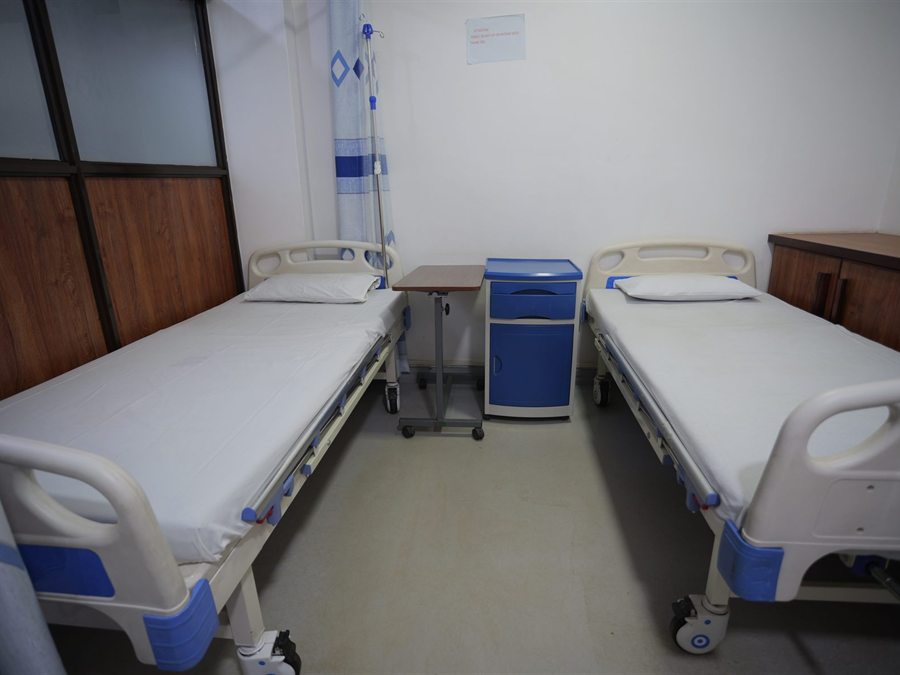 A private inpatient room
